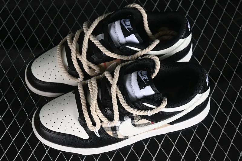 All categories Nk SB Dunk series Nk SB Dunk Low low-top sneakers Nk Dunk Low Fire Heart Scottish distressed panda beige SB deconstructed strap low-top casual sneakers DD1391-100